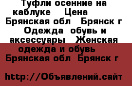 Туфли осенние на каблуке. › Цена ­ 750 - Брянская обл., Брянск г. Одежда, обувь и аксессуары » Женская одежда и обувь   . Брянская обл.,Брянск г.